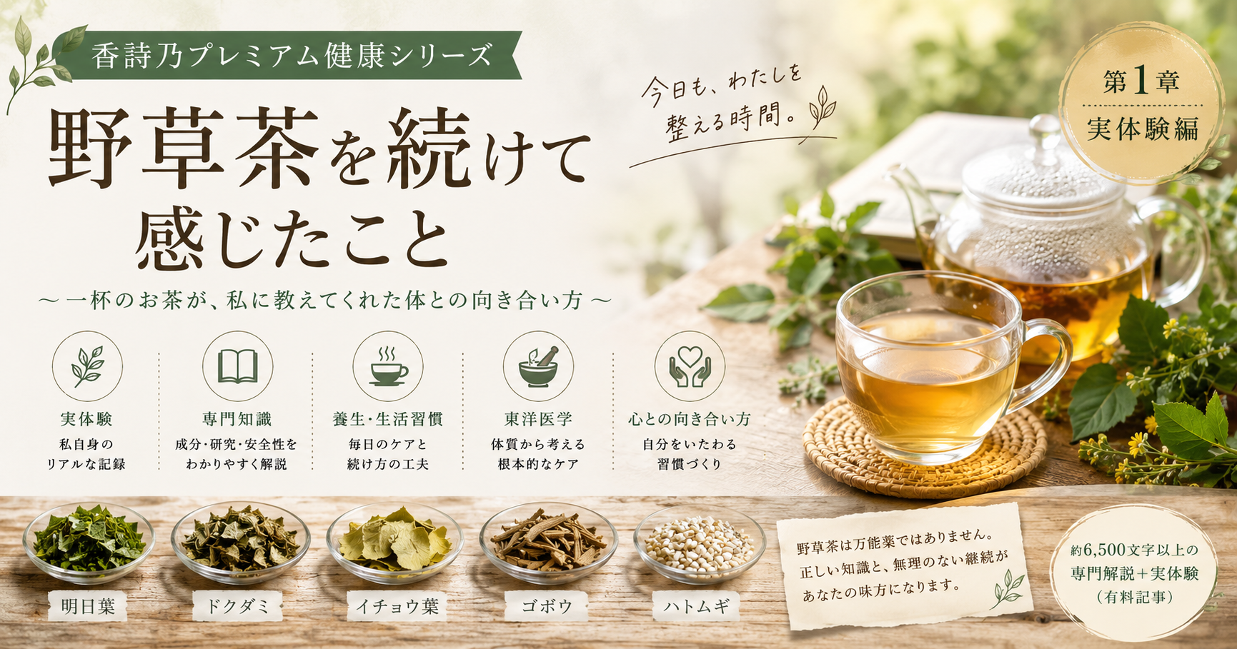 野草茶を続けて感じたこと