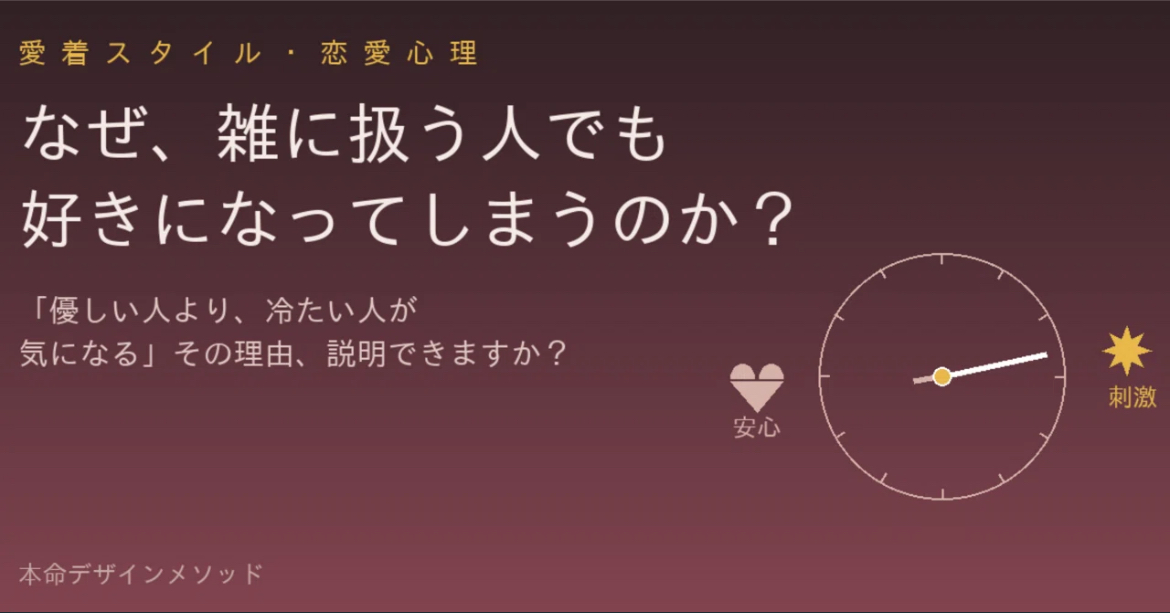 【愛着スタイル論】なぜ雑に扱う人でも好きになってしまうのか？？